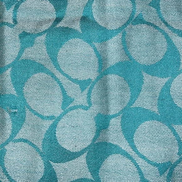 Authentic mint green Coach scarf - Picture 2 of 4